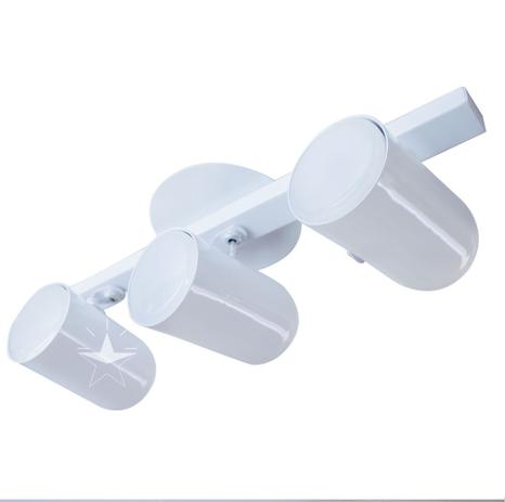 Trilho p/ Lâmpada PAR 20 com 3 SPOTS BRANCO st957 - Starlumen Menor preço em Trilho p/ Lâmpada PAR 20 com 3 SPOTS BRANCO st957 - Starlumen
