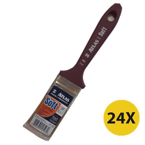 Trincha Pincel Verniz E Stain Atlas 1 1/2 Polegada 355 24 Unidades Menor preço em Trincha Pincel Verniz E Stain Atlas 1 1/2 Polegada 355 24 Unidades