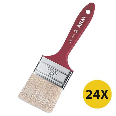 Trincha Pincel Verniz E Stain Atlas 2 1/2 Polegada 355 24 Unidades Menor preço em Trincha Pincel Verniz E Stain Atlas 2 1/2 Polegada 355 24 Unidades
