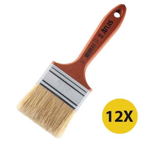 Trincha Pincel Verniz E Stain Atlas 2 1/2 Polegada 396 12 Unidades Menor preço em Trincha Pincel Verniz E Stain Atlas 2 1/2 Polegada 396 12 Unidades