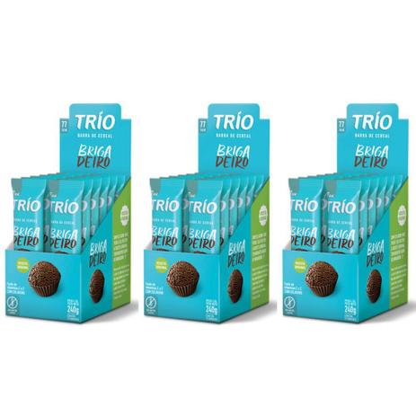 Trio Barra Cereal Tradicional Brigadeiro C/12 (Kit C/03) Menor preço em Trio Barra Cereal Tradicional Brigadeiro C/12 (Kit C/03)