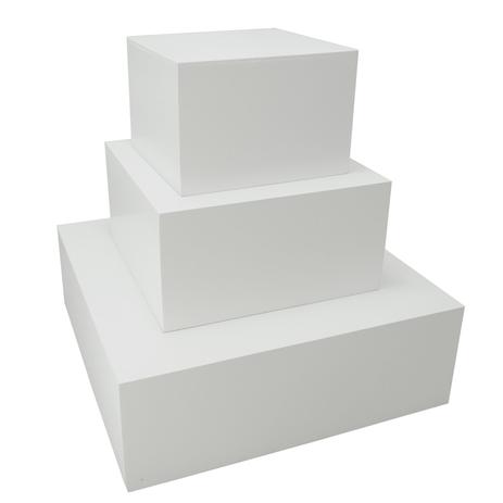 Trio De Caixa Quadrada P/ Bolo Fake Sem Tampa Mdf 3mm Pintado Branco - Atacadão Do Artesanato Mdf Menor preço em Trio De Caixa Quadrada P/ Bolo Fake Sem Tampa Mdf 3mm Pintado Branco - Atacadão Do Artesanato Mdf