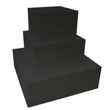 Trio De Caixa Quadrada P/ Bolo Fake Sem Tampa Mdf 3mm Pintado Preto - Atacadão do artesanato mdf Menor preço em Trio De Caixa Quadrada P/ Bolo Fake Sem Tampa Mdf 3mm Pintado Preto - Atacadão do artesanato mdf