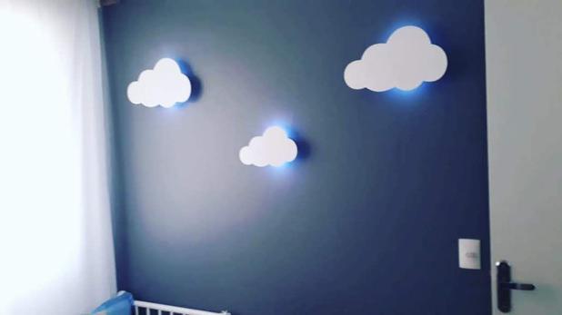 Trio de nuvens Mdf Com Luz De Led Luminaria Quarto De Bebe - Feliz Moda Bebê Menor preço em Trio de nuvens Mdf Com Luz De Led Luminaria Quarto De Bebe - Feliz Moda Bebê