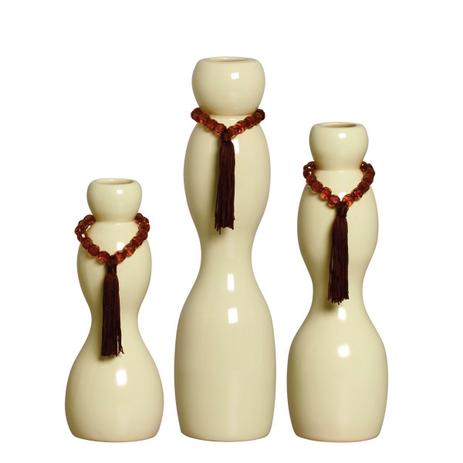 Trio de Vasos Decorativos da Linha Fendi P/ Sala - Cerâmica Burguina Menor preço em Trio de Vasos Decorativos da Linha Fendi P/ Sala - Cerâmica Burguina