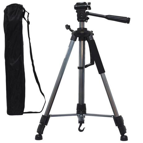 Tripé de Alumínio Câmera Fotográfica Profissional Universal C/ Bolsa 1,5 Metros Flexível Prata Preto - S/m Menor preço em Tripé de Alumínio Câmera Fotográfica Profissional Universal C/ Bolsa 1,5 Metros Flexível Prata Preto - S/m