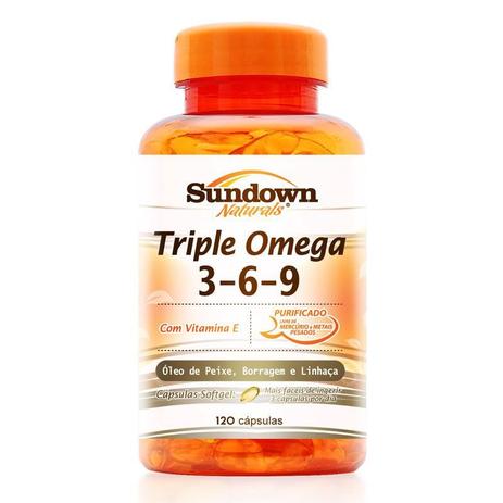 Triple Ômega 3-6-9 Sundown 120 cápsulas - Sundown naturals vitaminas Menor preço em Triple Ômega 3-6-9 Sundown 120 cápsulas - Sundown naturals vitaminas
