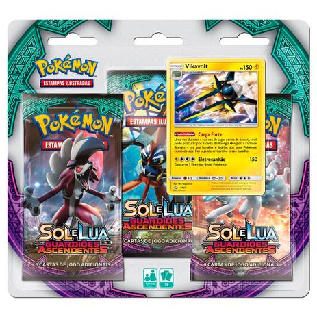 Triple Pack Pokémon TCG Sol e Lua 2 Guardiões Ascendentes Vikavolt Copag é ruim? Triple Pack Pokémon TCG Sol e Lua 2 Guardiões Ascendentes Vikavolt Copag é boa?