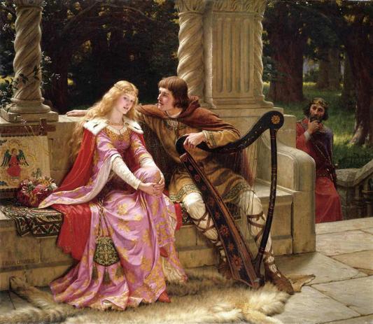 Tristão e Isolda - Edmund Leighton - Tela 50x57 Para Quadro - Santhatela é boa?