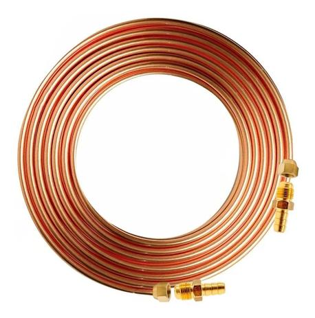 Tubo De Cobre 3/8 P/ Gas P/cozinha 4 Mts Com Bico Mangueira - Eluma Menor preço em Tubo De Cobre 3/8 P/ Gas P/cozinha 4 Mts Com Bico Mangueira - Eluma