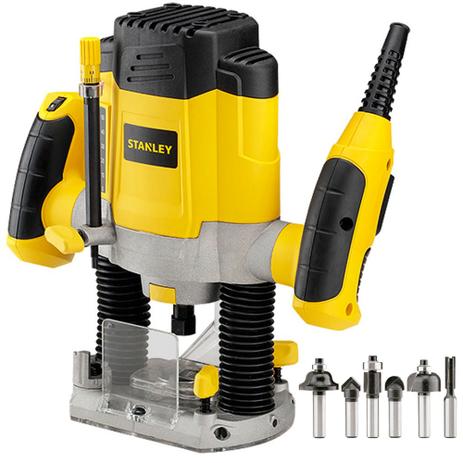 Tupia de coluna 1.200 watts com 6 fresas - SRR1200 (220V) - Stanley Menor preço em Tupia de coluna 1.200 watts com 6 fresas - SRR1200 (220V) - Stanley