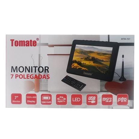 Tv digital portatil 7 polegadas monitor mini com controle remoto usb sd e bateria recarregavel - Gimp Menor preço em Tv digital portatil 7 polegadas monitor mini com controle remoto usb sd e bateria recarregavel - Gimp