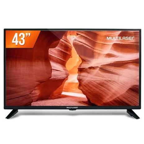 TV LCD 43” Full HD Multilaser TL018 Conversor Digital 2 HDMI 1 USB Menor preço em TV LCD 43” Full HD Multilaser TL018 Conversor Digital 2 HDMI 1 USB