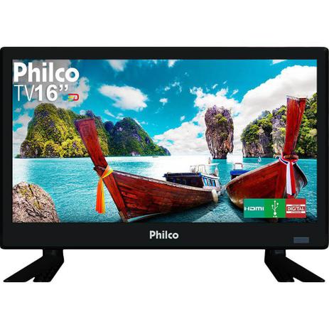 TV LED 16” Philco HD Conversor Digital PTV16 HDMI USB Menor preço em TV LED 16” Philco HD Conversor Digital PTV16 HDMI USB