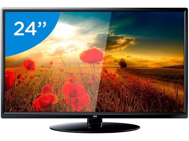 TV LED 24” AOC LE24M1475 Conversor Digital - 2 HDMI 1 USB Menor preço em TV LED 24” AOC LE24M1475 Conversor Digital - 2 HDMI 1 USB
