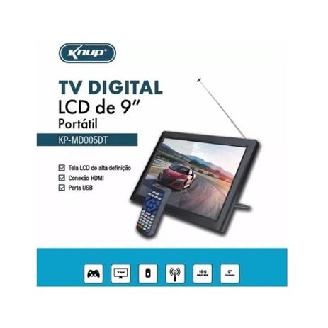 Tv portatil digital 9 polegadas com hdmi e conversor integrado monitor com controle remoto usb led r - Knup Menor preço em Tv portatil digital 9 polegadas com hdmi e conversor integrado monitor com controle remoto usb led r - Knup