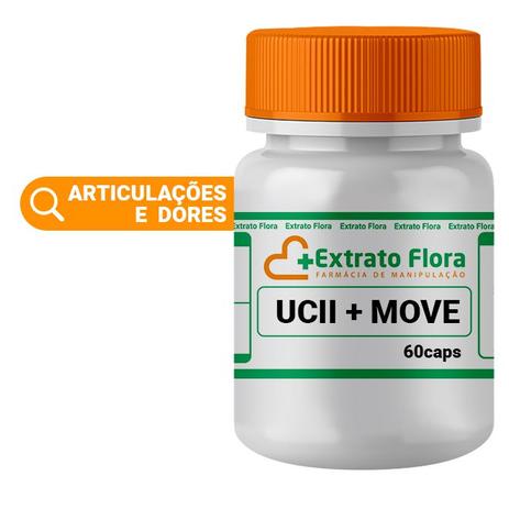 UC II 40mg + Move 60 Cápsulas 100mg com Selo de Autenticidade - Extrato flora Menor preço em UC II 40mg + Move 60 Cápsulas 100mg com Selo de Autenticidade - Extrato flora