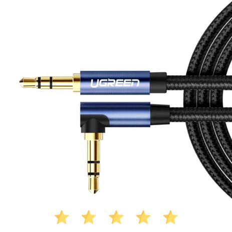 Ugreen Cabo Audio Som Auxiliar P2 P2 90 3.5mm 1,5m Menor preço em Ugreen Cabo Audio Som Auxiliar P2 P2 90 3.5mm 1,5m