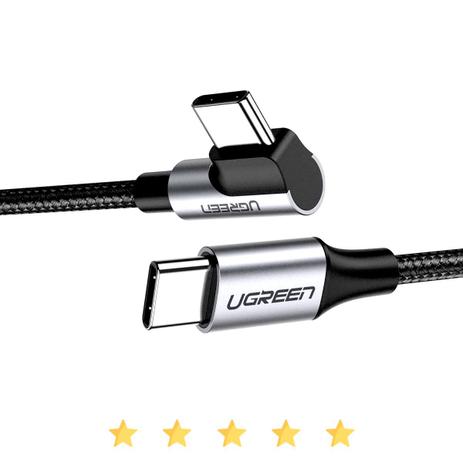 Ugreen Cabo Celular Usb C 90 2.0 Turbo 3a Android 1,5m Menor preço em Ugreen Cabo Celular Usb C 90 2.0 Turbo 3a Android 1,5m