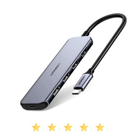 Ugreen Otg 5 Em 1 Hub Usb C 4 Portas 3.0 Pd 60w Dell Menor preço em Ugreen Otg 5 Em 1 Hub Usb C 4 Portas 3.0 Pd 60w Dell