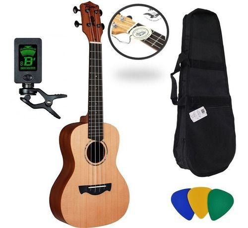 Ukulele Acústico Tampo Sólido 43k Kit Completo - Tagima Menor preço em Ukulele Acústico Tampo Sólido 43k Kit Completo - Tagima