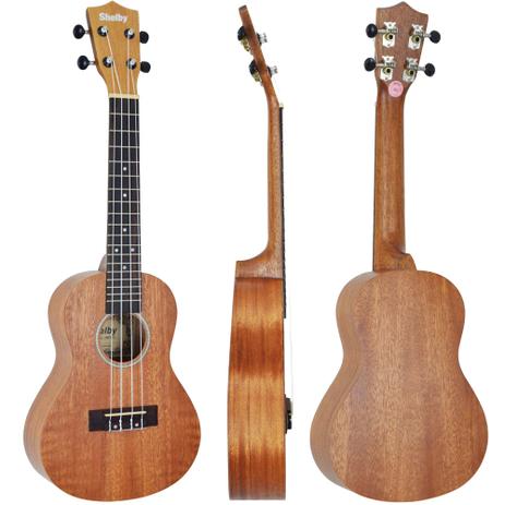 Ukulele Concerto Acústico SU23M STNT Natural Fosco Shelby Menor preço em Ukulele Concerto Acústico SU23M STNT Natural Fosco Shelby