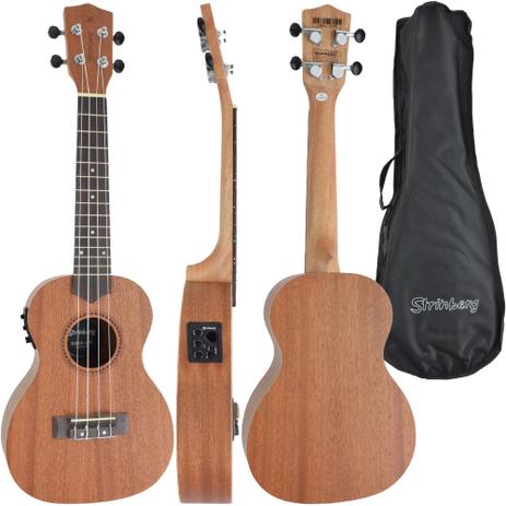Ukulele Elétrico Concerto UK-06CE MGS Mogno Fosco Strinberg Menor preço em Ukulele Elétrico Concerto UK-06CE MGS Mogno Fosco Strinberg