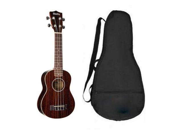 Ukulele Soprano Shelby Su21r e Capa Menor preço em Ukulele Soprano Shelby Su21r e Capa