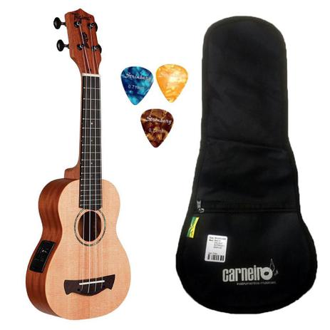 Ukulele Soprano Tagima Elétrico 41k Tampo Sólido Acessórios Menor preço em Ukulele Soprano Tagima Elétrico 41k Tampo Sólido Acessórios