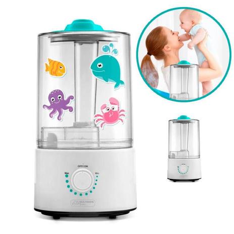 Umidificador Ultrassônico e Aromatizador Multikids Baby 2,1 Litros HC026 Bivolt MULTILASER Menor preço em Umidificador Ultrassônico e Aromatizador Multikids Baby 2,1 Litros HC026 Bivolt MULTILASER