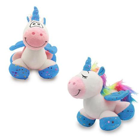Unicórnio de Pelúcia 25cm - Azul - Unik Toys Menor preço em Unicórnio de Pelúcia 25cm - Azul - Unik Toys