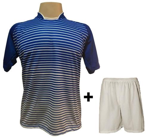 Uniforme Esportivo com 12 Camisas modelo City Royal/Branco + 12 Calções modelo Madrid Branco - Play fair Menor preço em Uniforme Esportivo com 12 Camisas modelo City Royal/Branco + 12 Calções modelo Madrid Branco - Play fair