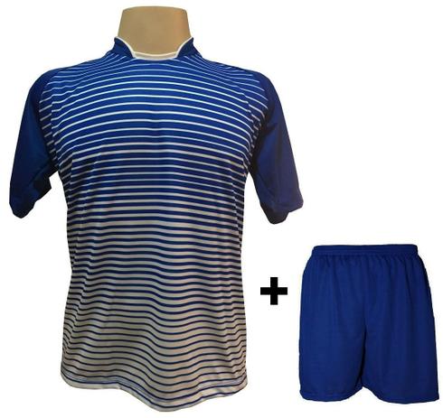Uniforme Esportivo com 12 Camisas modelo City Royal/Branco + 12 Calções modelo Madrid Royal - Play fair Menor preço em Uniforme Esportivo com 12 Camisas modelo City Royal/Branco + 12 Calções modelo Madrid Royal - Play fair