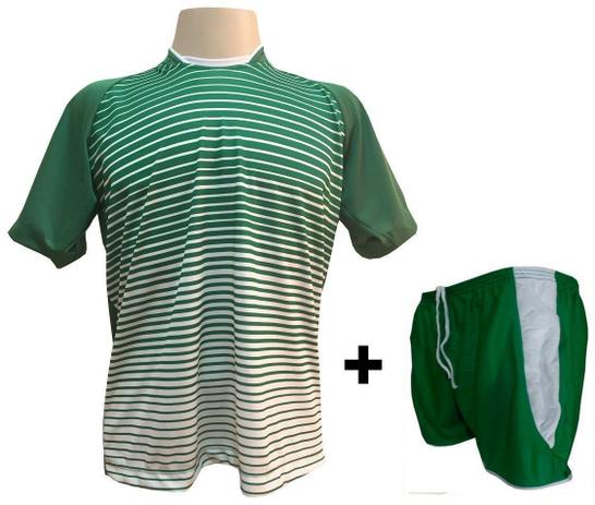 Uniforme Esportivo com 12 camisas modelo City Verde/Branco + 12 calções modelo Copa Verde/Branco + Brindes - Play fair Menor preço em Uniforme Esportivo com 12 camisas modelo City Verde/Branco + 12 calções modelo Copa Verde/Branco + Brindes - Play fair