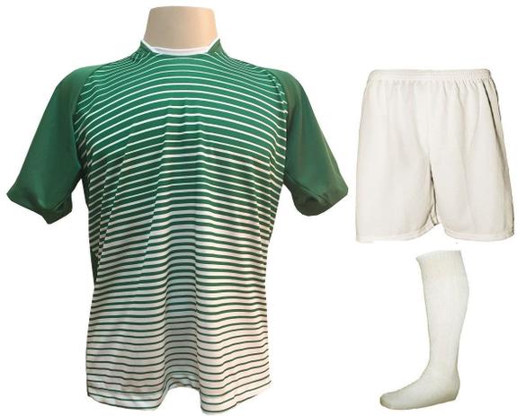 Uniforme Esportivo com 12 Camisas modelo City Verde/Branco + 12 Calções modelo Madrid Branco + 12 pares de meiões Branco - Play fair Menor preço em Uniforme Esportivo com 12 Camisas modelo City Verde/Branco + 12 Calções modelo Madrid Branco + 12 pares de meiões Branco - Play fair
