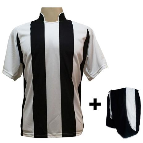 Uniforme Esportivo com 12 camisas modelo Milan Branco/Preto + 12 calções modelo Copa + 1 Goleiro + Brindes - Play fair Menor preço em Uniforme Esportivo com 12 camisas modelo Milan Branco/Preto + 12 calções modelo Copa + 1 Goleiro + Brindes - Play fair
