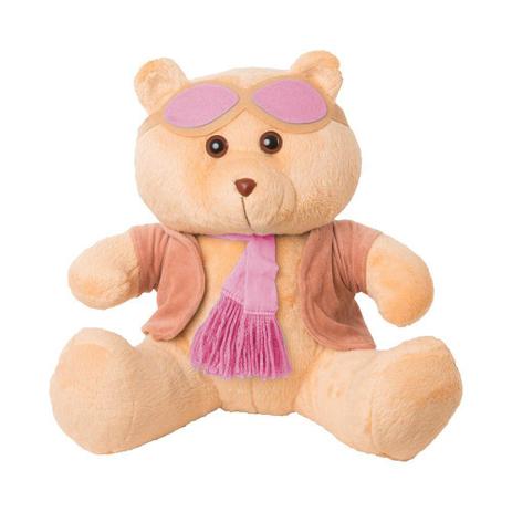 Ursa Soft Média Aviadora Casaco Plush Cachecol e Óculos Rosa - Mury baby Menor preço em Ursa Soft Média Aviadora Casaco Plush Cachecol e Óculos Rosa - Mury baby