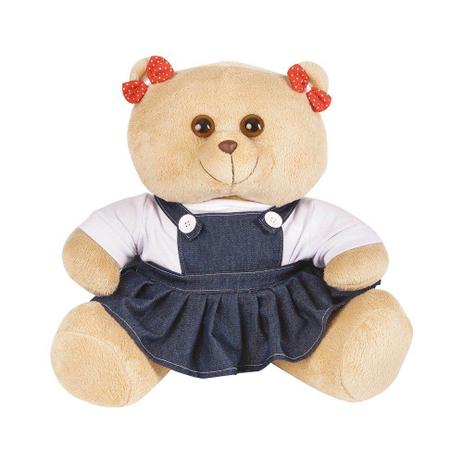 Ursa Soft Média Vestido Jeans Laço Vermelho - Mury baby Menor preço em Ursa Soft Média Vestido Jeans Laço Vermelho - Mury baby