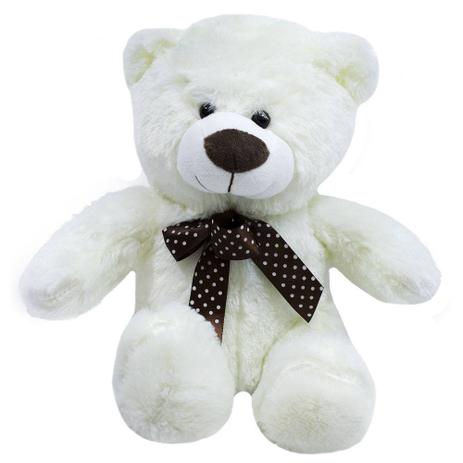 Urso Branco Com Laço 29cm - Pelúcia - Village Menor preço em Urso Branco Com Laço 29cm - Pelúcia - Village