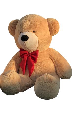 Urso Gigante Pelúcia Grande Teddy 1,10 Metros - LuckBaby - Doce de Leite com Laço Vermelho - LUCK BABY é boa?