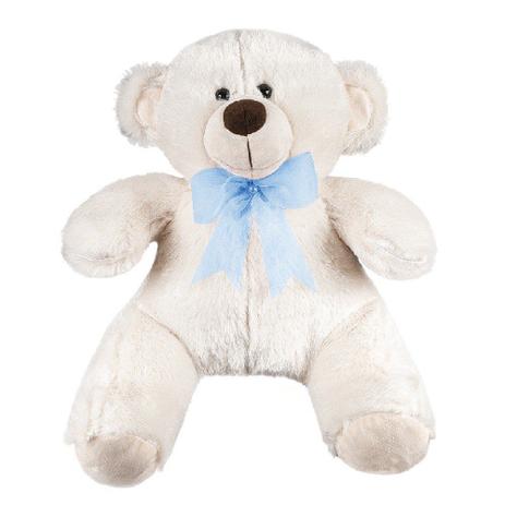 Urso Palha Pelúcia Importada Médio Palha Laço Azul Pérola - W.u. pelúcias Menor preço em Urso Palha Pelúcia Importada Médio Palha Laço Azul Pérola - W.u. pelúcias