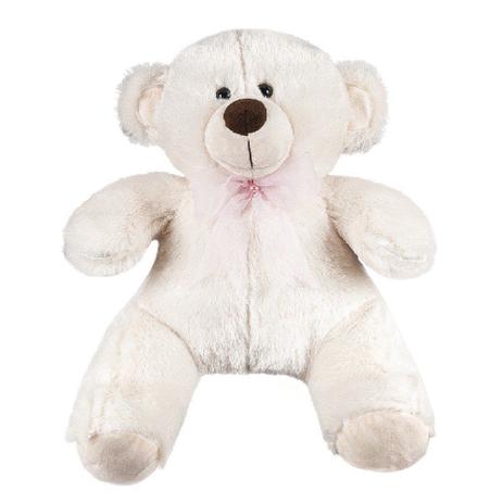 Urso Palha Pelúcia Importada Médio Palha Laço Rosa Pérola - W.u. pelúcias Menor preço em Urso Palha Pelúcia Importada Médio Palha Laço Rosa Pérola - W.u. pelúcias