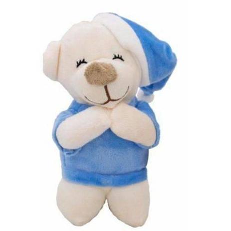 Urso Que Reza Pai Nosso Azul 30 cm - BBR Menor preço em Urso Que Reza Pai Nosso Azul 30 cm - BBR