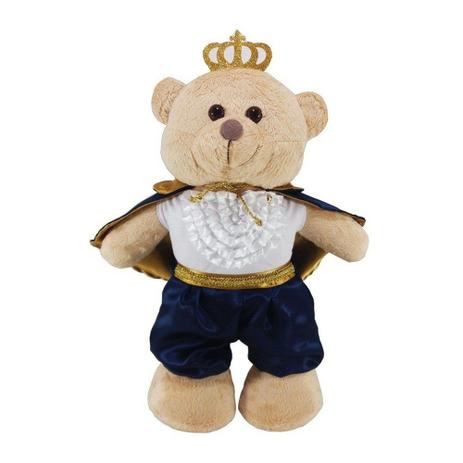 Urso Soft Médio em Pé Capa Marinho com Coroa - Mury baby Menor preço em Urso Soft Médio em Pé Capa Marinho com Coroa - Mury baby