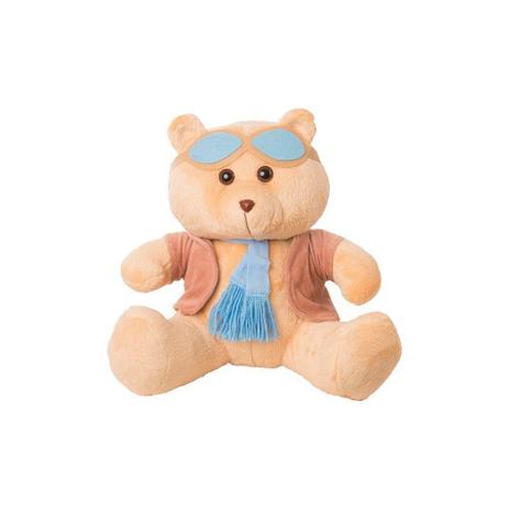 Menor preço em Urso Soft Mini Aviador Casaco Plush Cachecol e Óculos Azul - Mury baby