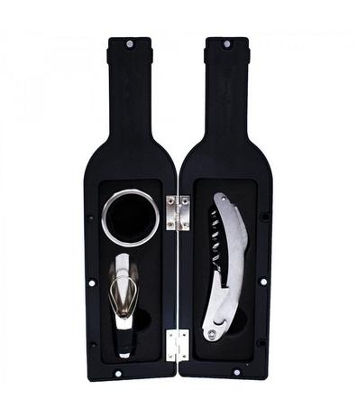 Utensílios Para Vinho No Estojo Em Forma De Garrafa - Produtos infinity presentes Menor preço em Utensílios Para Vinho No Estojo Em Forma De Garrafa - Produtos infinity presentes