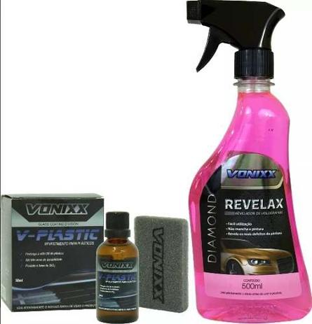 V-plastic Vitrificador Plásticos + Revelax Vonixx Menor preço em V-plastic Vitrificador Plásticos + Revelax Vonixx