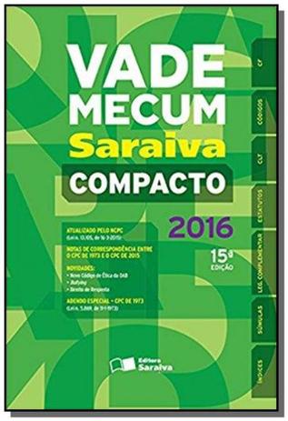 Vade Mecum Compacto Espiral - Saraiva Menor preço em Vade Mecum Compacto Espiral - Saraiva