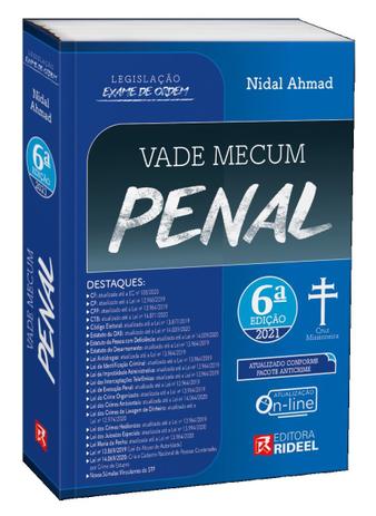 Vade Mecum Penal - Legislação Exame de Ordem - 6ª Edição (2021) - Rideel Menor preço em Vade Mecum Penal - Legislação Exame de Ordem - 6ª Edição (2021) - Rideel