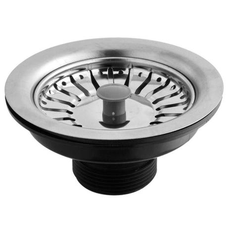 Valvula americana para pia inox 3.1/2” abs cromado - Higiban Menor preço em Valvula americana para pia inox 3.1/2” abs cromado - Higiban